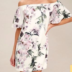 Off the shoulder dress mini dress.